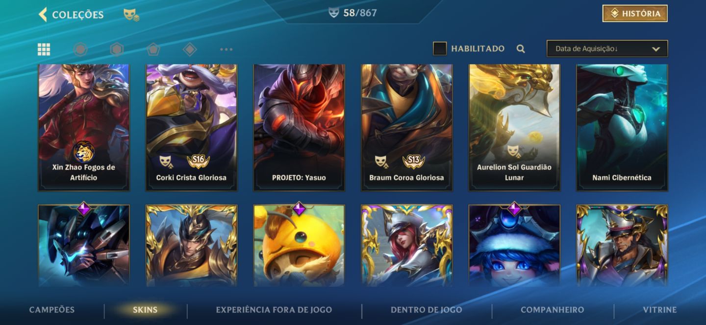 Conta antiga de ex mono Ahri