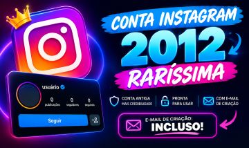 CONTAS ANTIGAS INSTAGRAM 2012 a 2024 MELHOR PREÇO DO MERCADO!