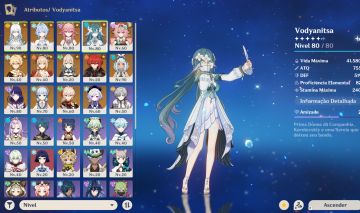 CONTA COM VODYANITSA, ODETTE, YAE MIKO + 10 5 ESTRELAS