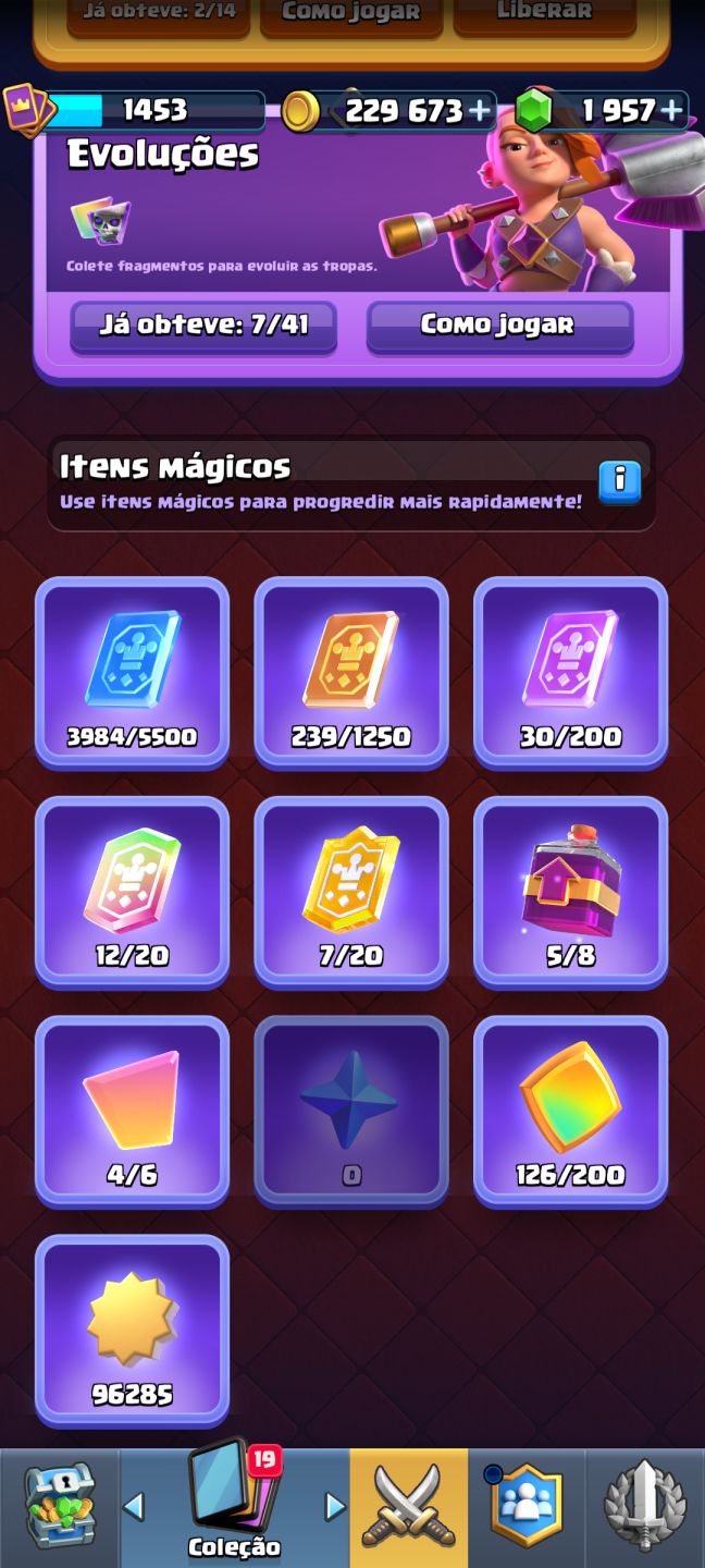 CONTA DE CLASH ROYALE PARADA