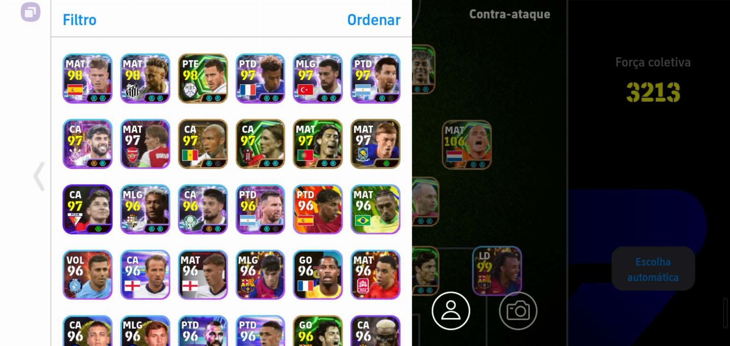 CONTA DE EFOOTBALL COM MAIS DE 3200 DE FORÇA COLETIVA