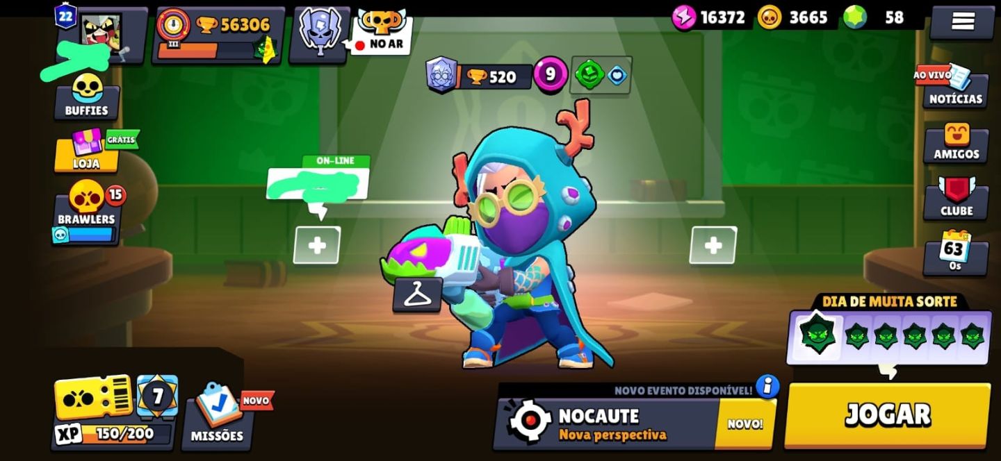 CONTA BRAWSTAR MUITO BOA 56K TROFEU 103 BRAWLERS