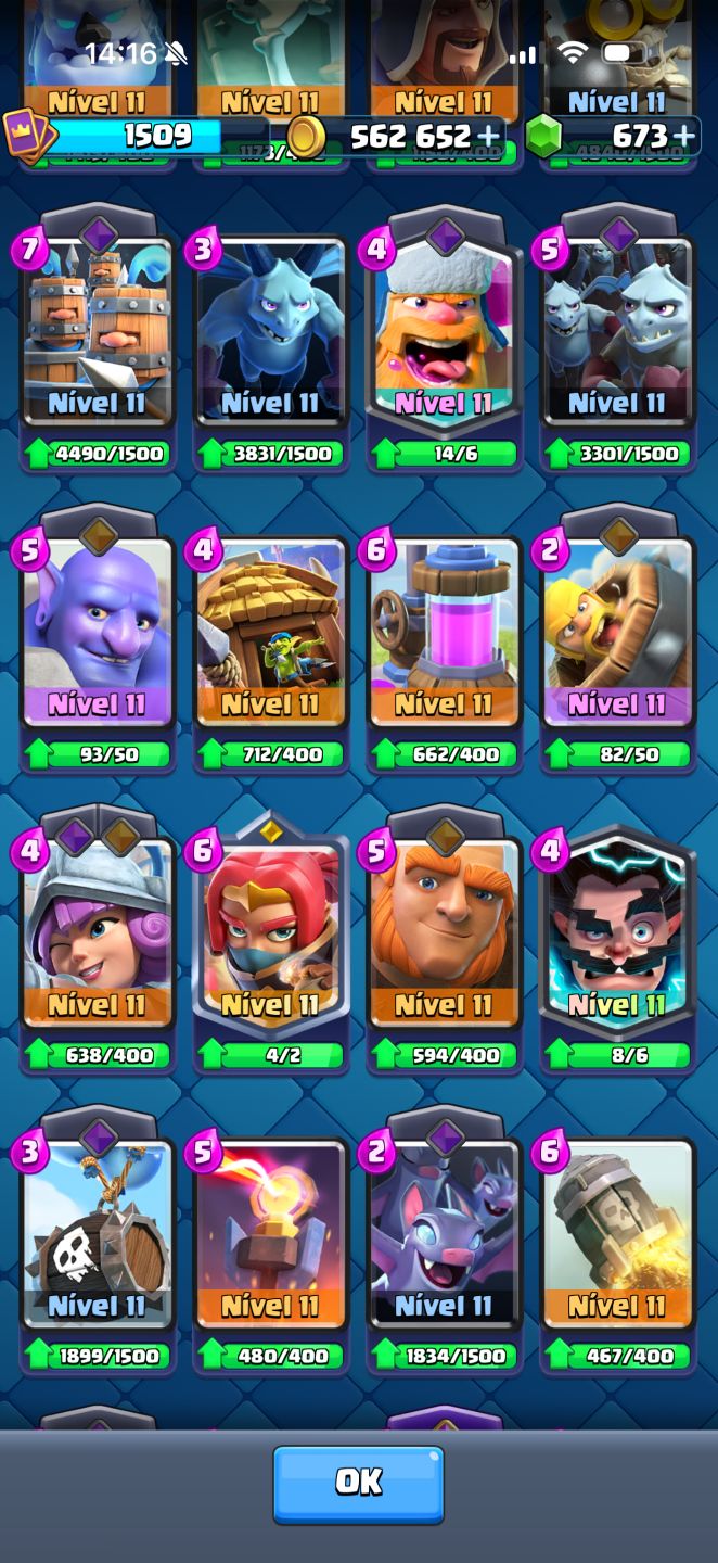 Conta clash Royale 10k troféus e 9 anos de conta