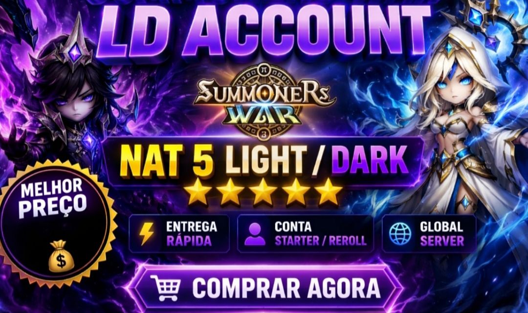 Conta Summoners War LD5 | Nat 5 Light/Dark Garantido | Global | Entrega Auto