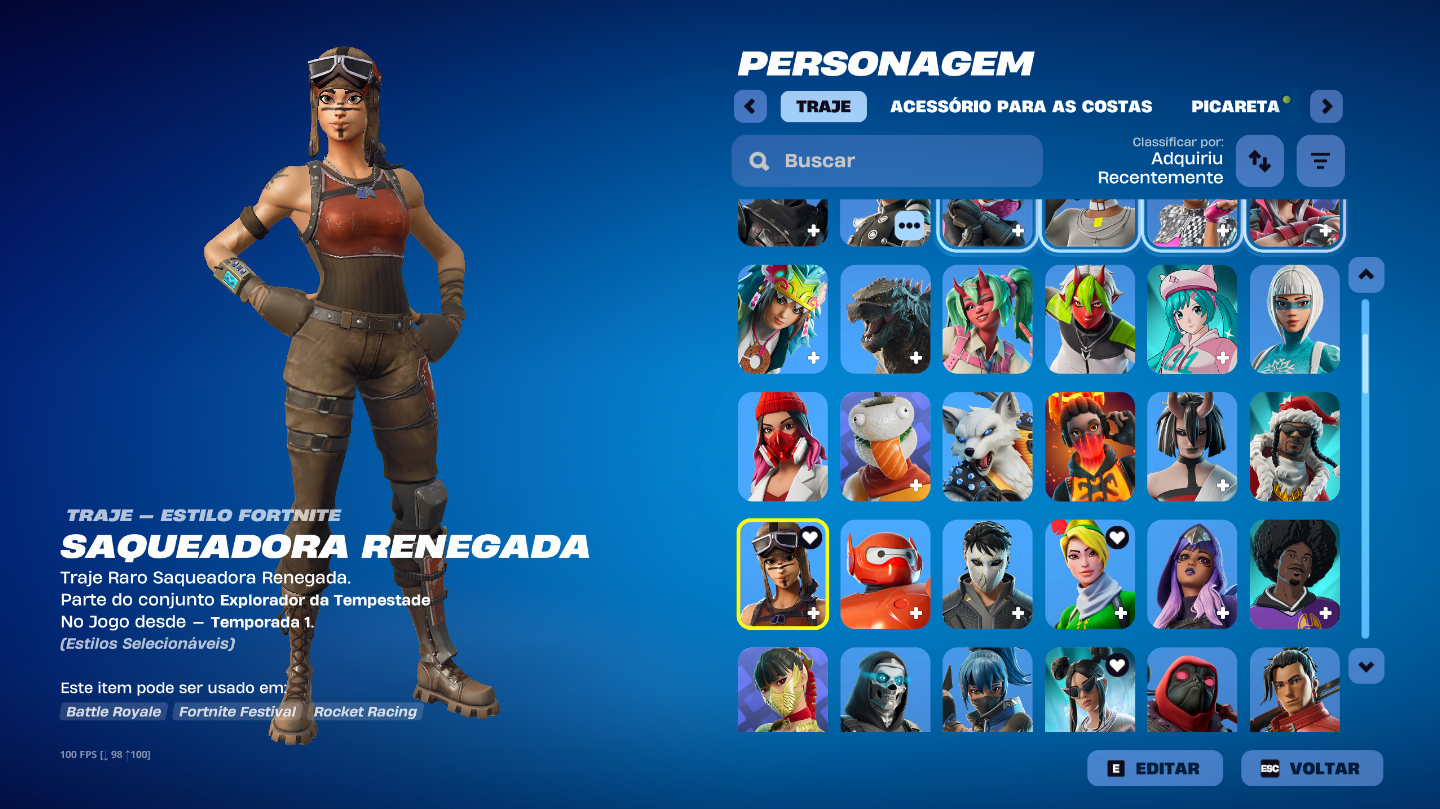 Conta Fortnite + Conta Epic com alguns jogos.