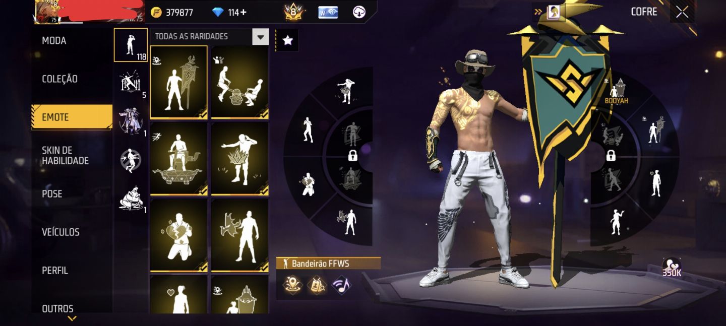 CONTA DE FREE FIRE PRIME 8 COM 4 ANGELICAIS E AVENTUREIRO