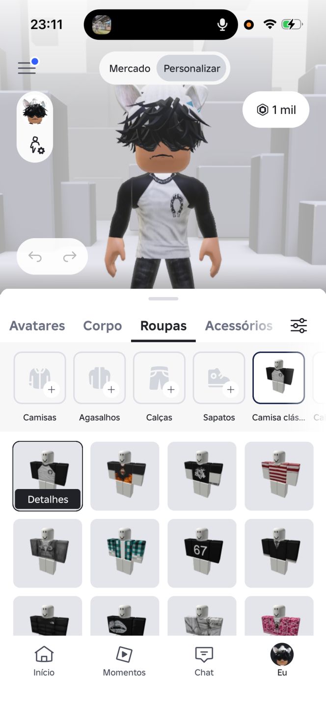Conta Roblox com 1K De Robux