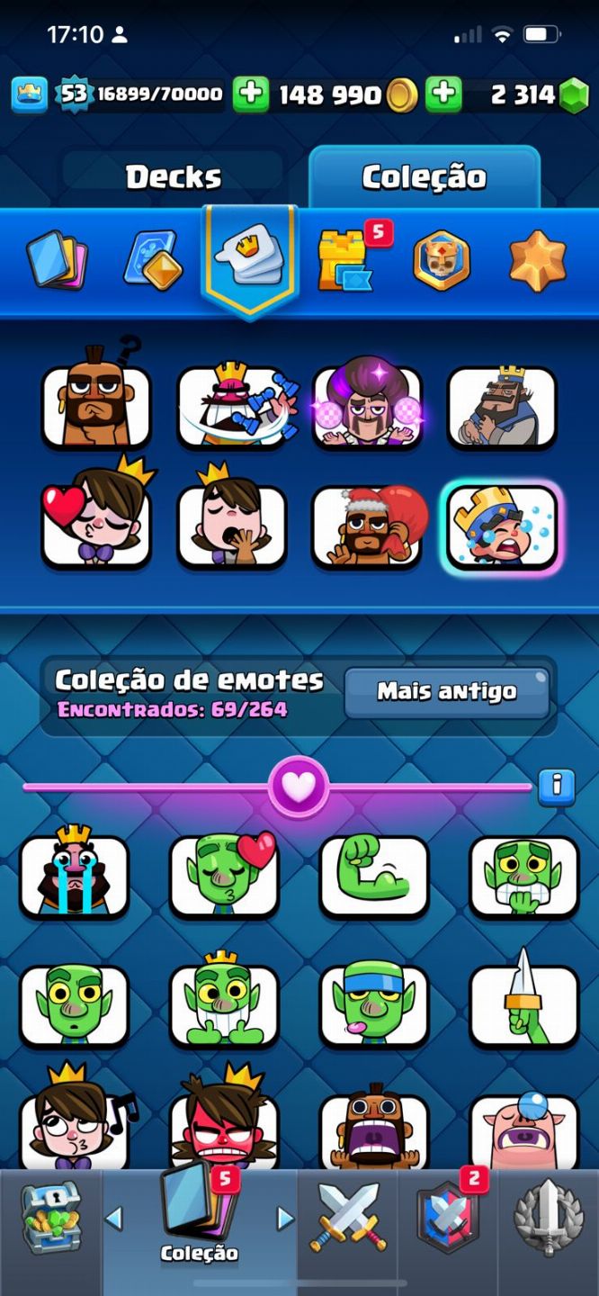 Conta de clash royale muito boa com 9k trofeus