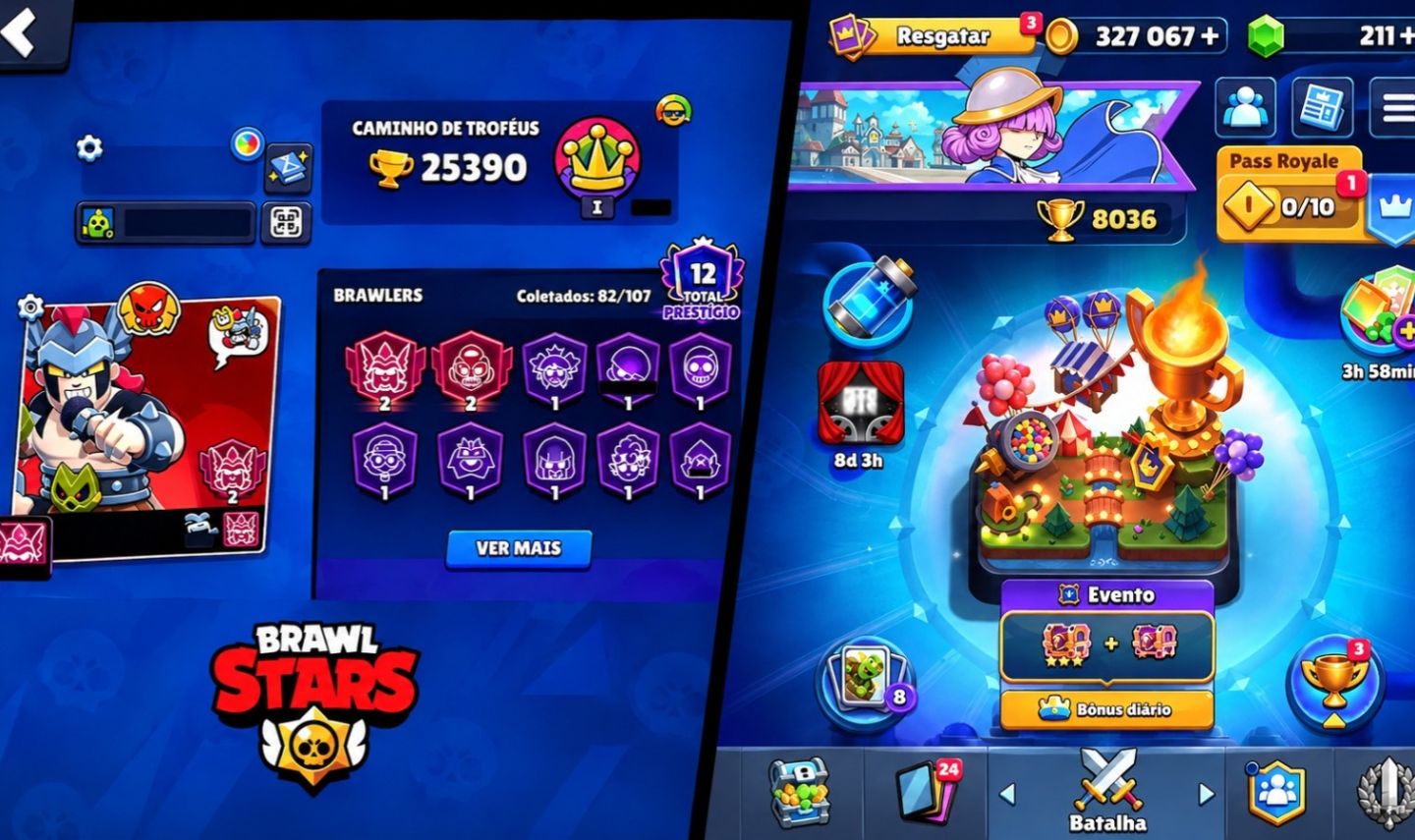 CONTA DE BRAWL STARS E CLASH ROYALE A VENDA | FULL ACESSO