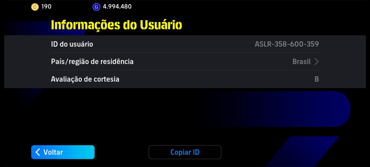 CONTA DE EFOOTBALL INSANA 3210