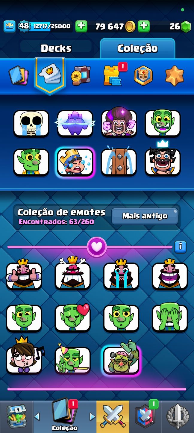 Conta de clash Royale gemada no preço/ com vários itens raros