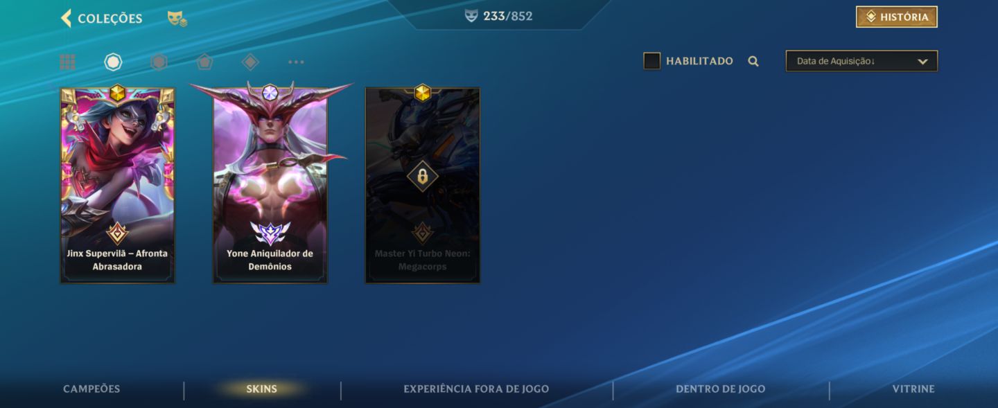 Conta Wild Rift (ano 2022) com mais de de 200 skins