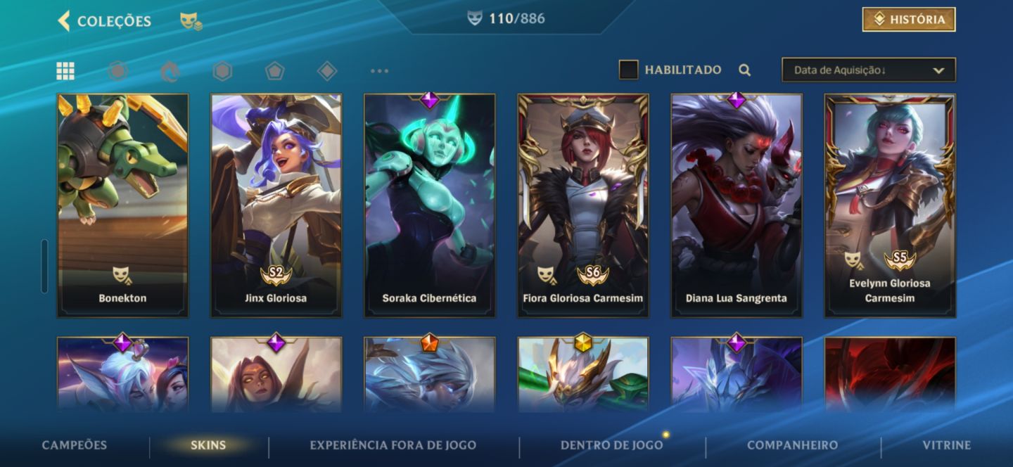 Conta WR top pra deixar como main