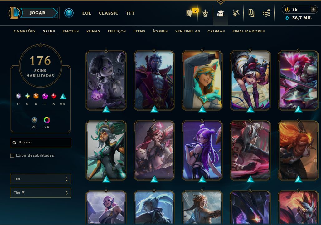 Gold 1 com 176 skins