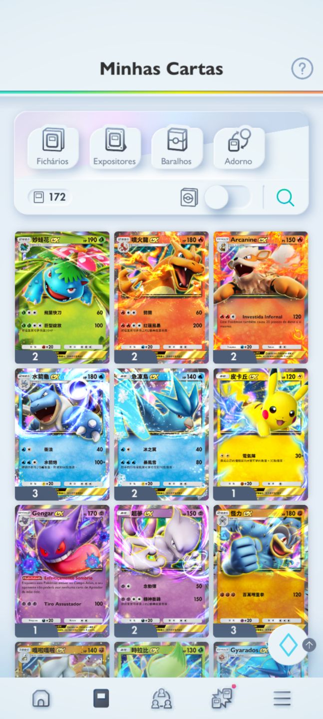 PROMOÇÃO Conta Pokémon TCG com 4 cartas douradas e mto mais, confira fotos!