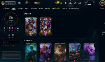 FULL ACESSO - 86 SKINS - 170 CAMPEÕES - LEVEL 121