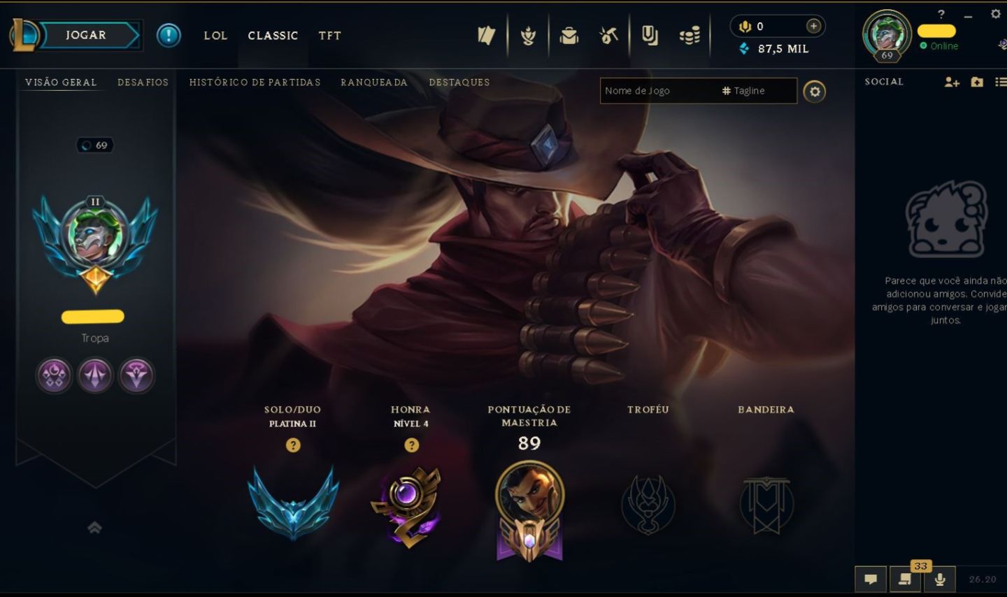(100% SEGURA) CONTA SMURF - PLATINA 2 - 87,5K EA - SKINS - UPADA À MÃO
