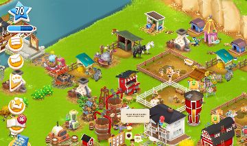 Conta Hay Day level 70, terreno de cima no máximo e celeiro 3k de expansão
