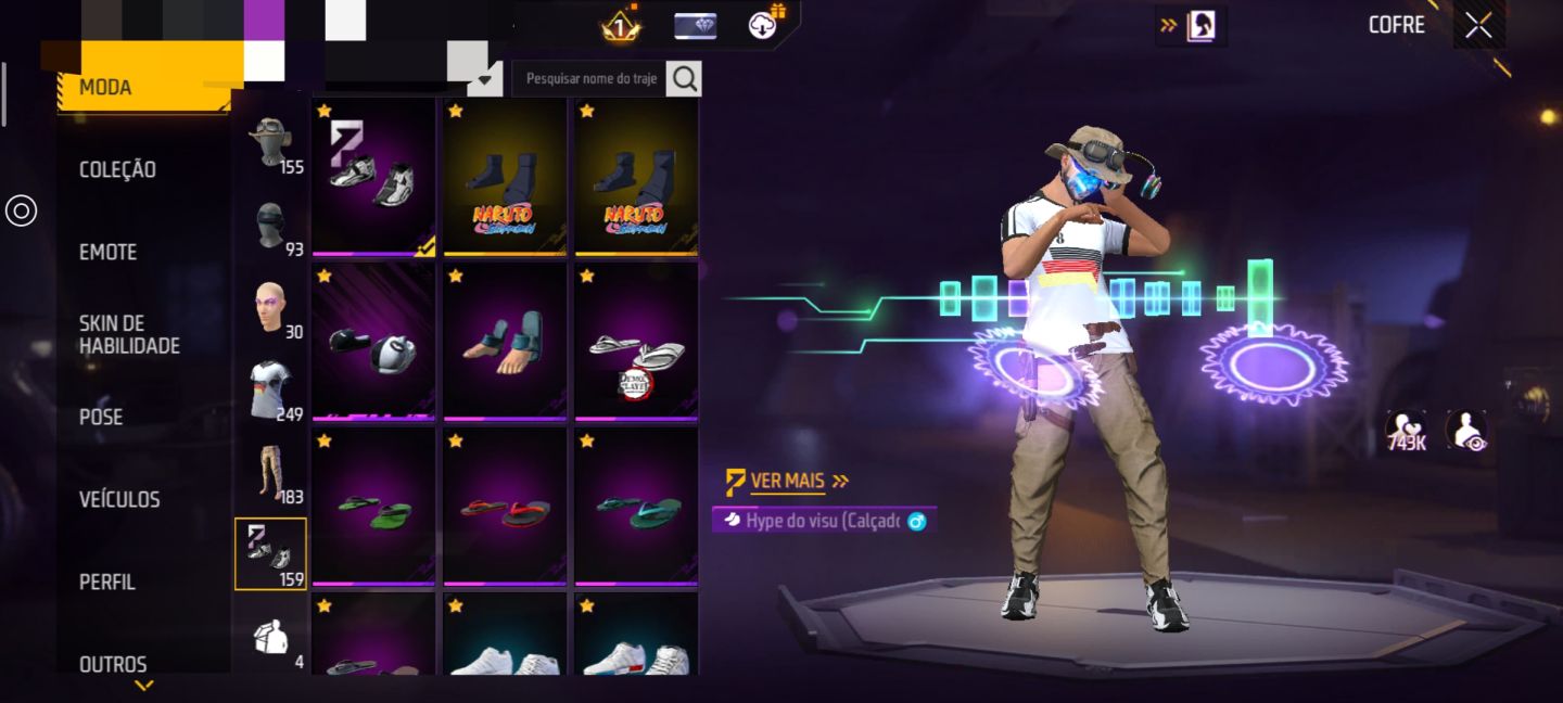 CONTA DE FREE FIRE NÍVEL 63