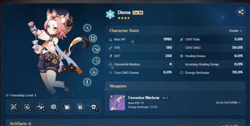 Conta Genshin Impact - Vesna C1r1 + Vodyanitsa C0r1 + Diona C6 !