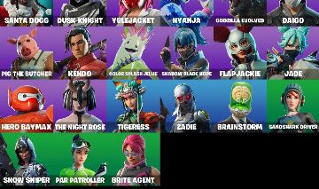 23 skins+8 de loja+Champion 2.0+candy axe