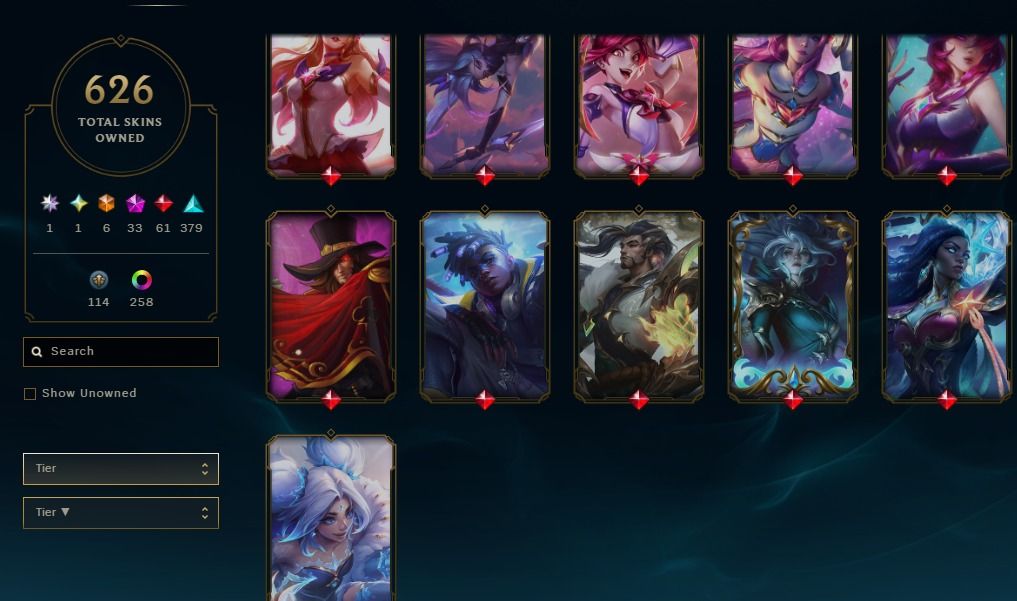Conta LOL 672 Skins (incluindo Sahn Uzal + Variantes Miticos) + rec. de passes