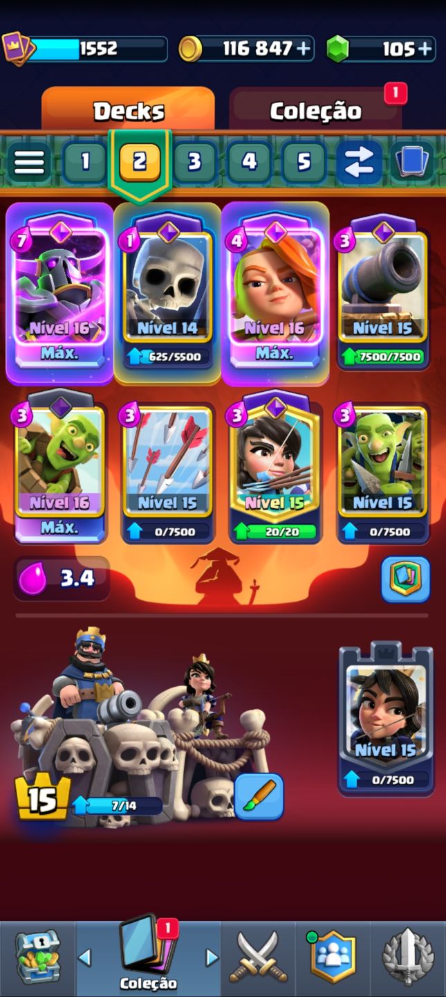 Clahs royale conta de 11 k de troféus