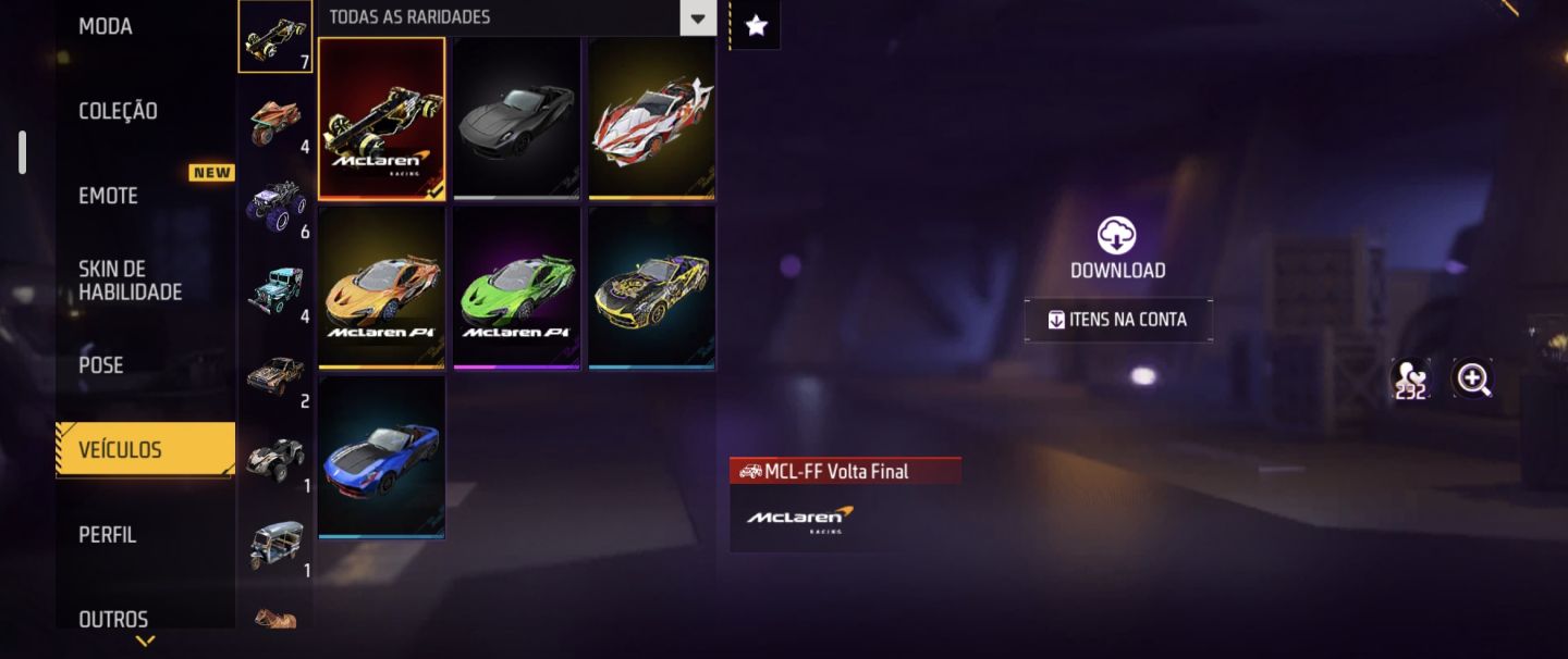 CONTA FREE FIRE CALÇA ANGELICAL AZUL