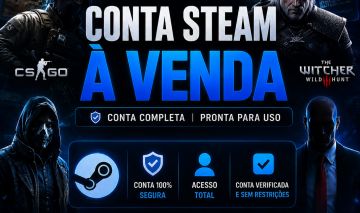 CONTA STEAM, COM + DE 40 REAIS EM CAIXAS NO CS /LER DESCRIÇÃO/