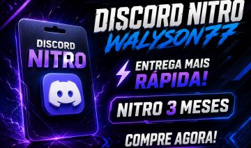 Nitro Gaming 3 Mêses + 6 Impulsos + ENVIO INSTANTÂNEO + PROMOO!!!