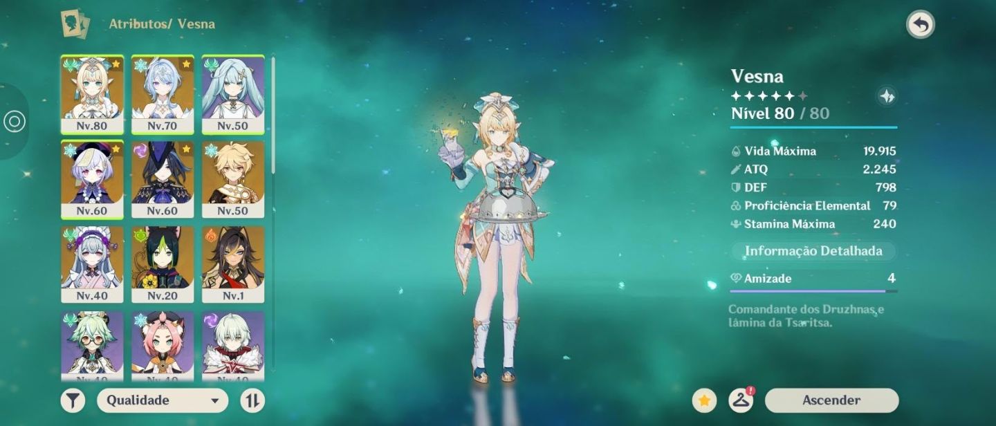 [GENSHIN] VESNAC2R1 ODETTE CLORINDE USER LIVRE (67 RESINAS)