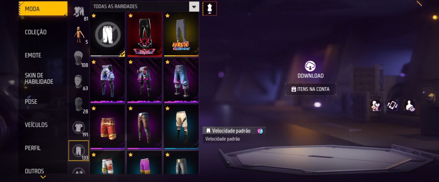 CONTA FULL ATT DE FREE FIRE PARA APOSTADO SKINS BASICAS