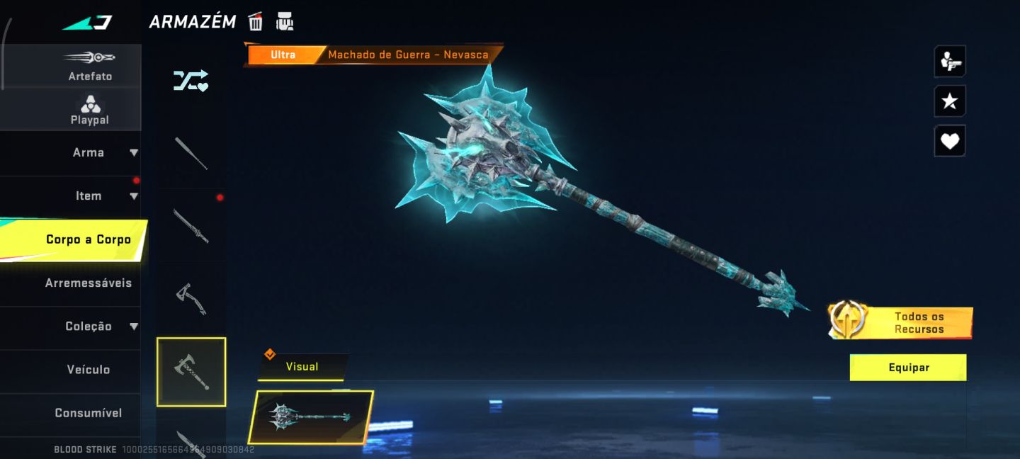 Conta blood strike:contém skins ultra rara