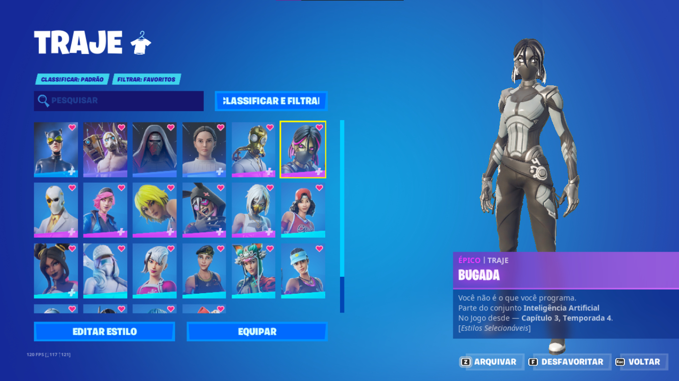 CONTA FORTNITE COM BANDIDO PSICOPATA E OUTRAS SKINS QUE NÃO VÃO VOLTAR MAIS.