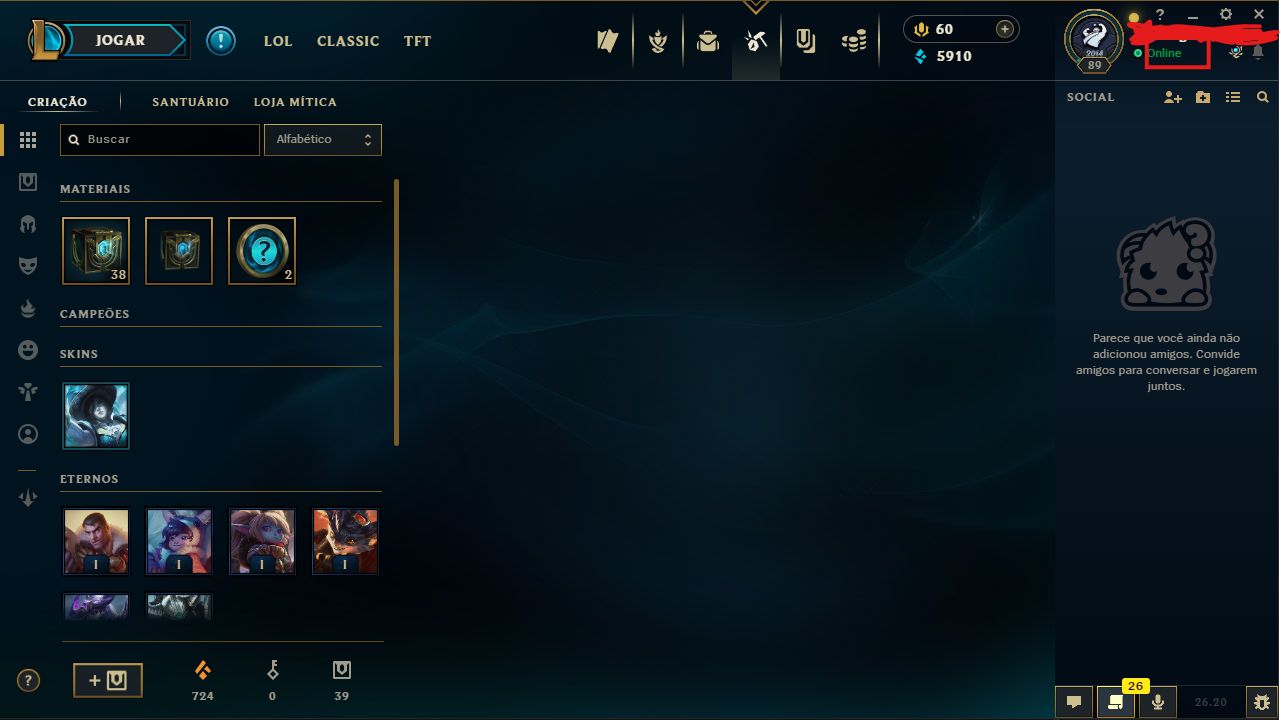 SKIN ZERI INVERNO MÁGICO + ESMERALDA 4 + 42 SKINS + TROCA NICK + 80 CHAMPS