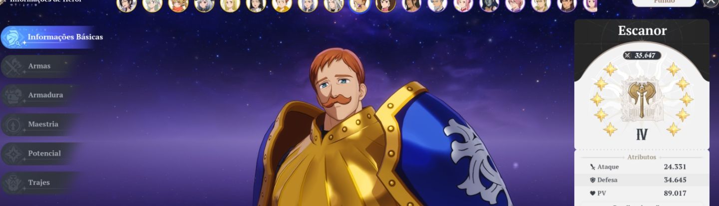 Escanor p 10 está ótima conta