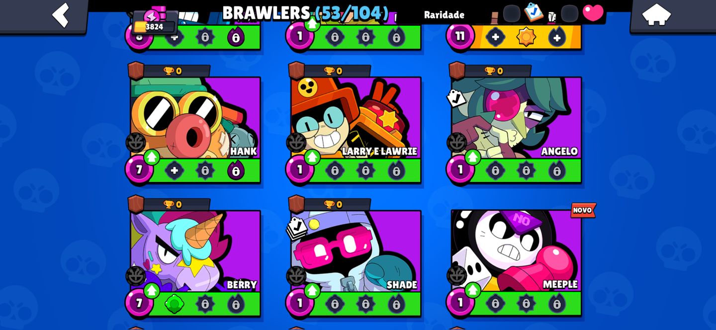 Conta de Braw Stars, ela é para iniciar tem mts brawlers por ser iniciante