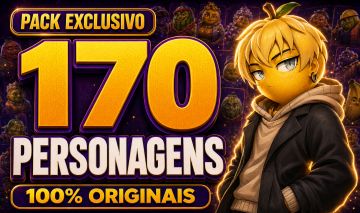 PACK 170 PERSONAGENS ORIGINAIS | NOVELAS DE FRUTAS | USO COMERCIAL