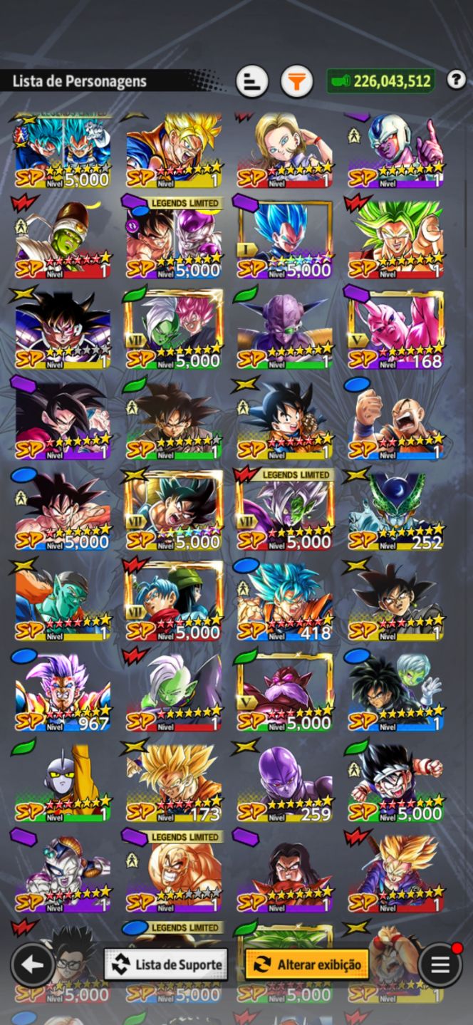 Conta dragon ball legends ótima pra começar