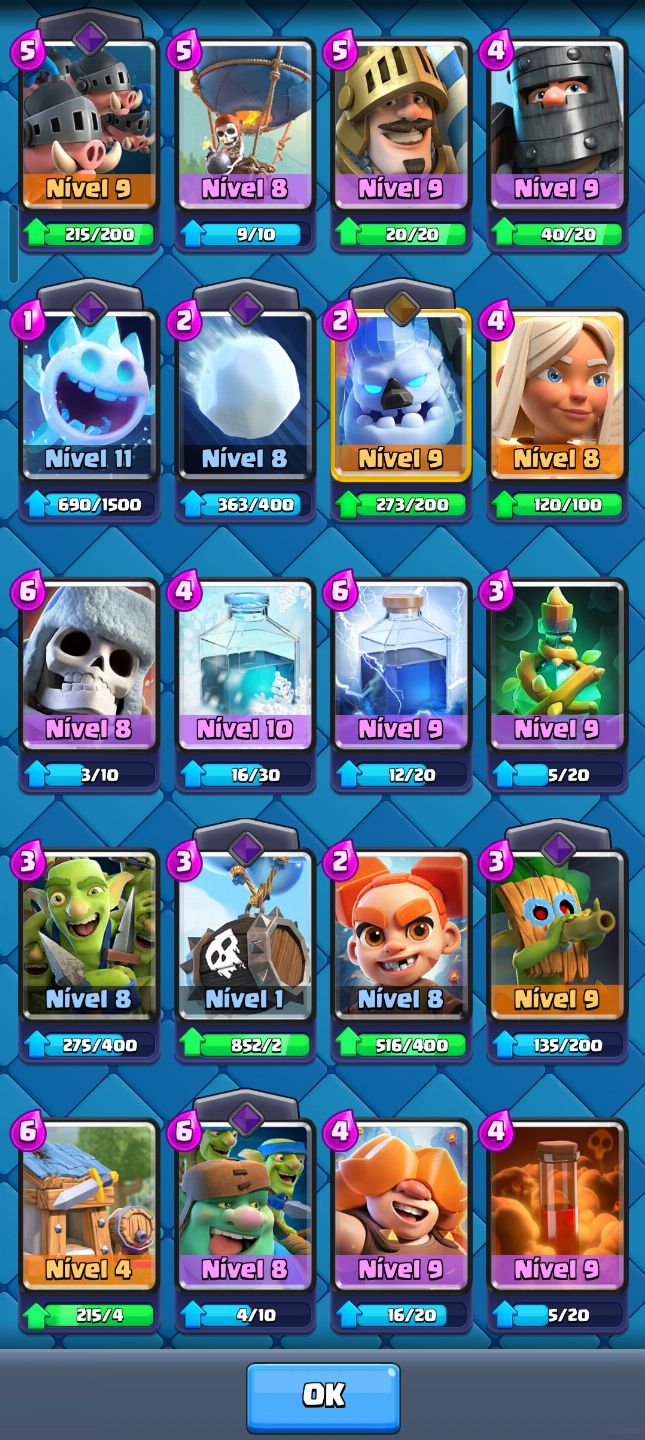 Conta Clash Royale Vários Personagens + 1 Campeão