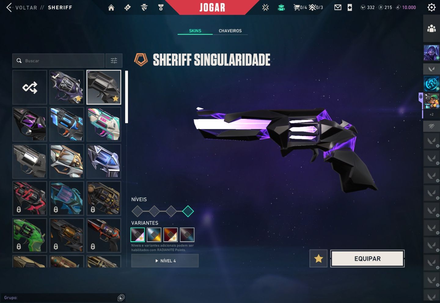 CONTA VALORANT 20+ SKINS | LVL 276 | ASCENDENTE 2