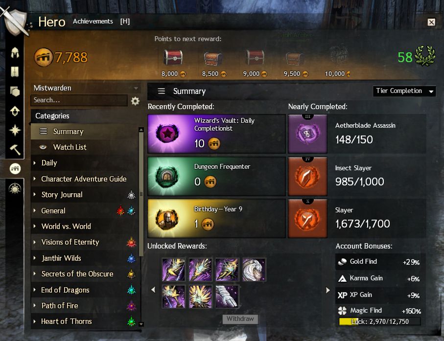 Conta de guild wars 2, 3 lendarias 10 anos de criação