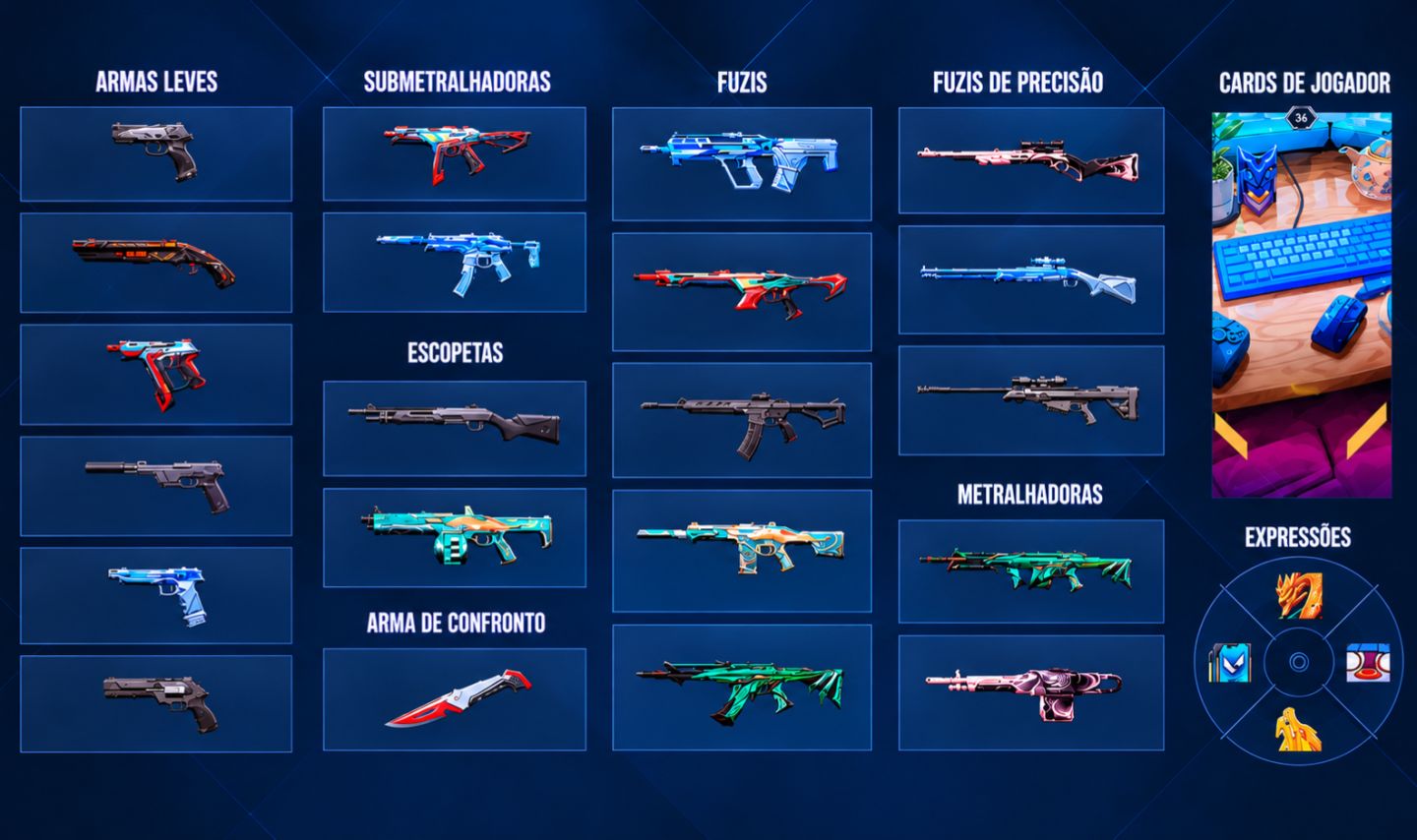 Conta VALORANT Nível 36 | Bronze 3 ATIVO + Gume Célere + Diversas Skins + GestoS