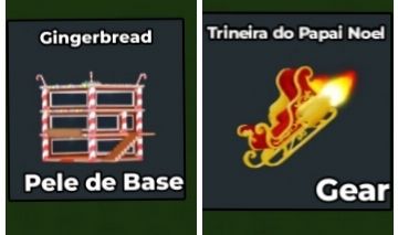 TRENÓ E BASE GINGERBREAD RARO DE NATAL 2025