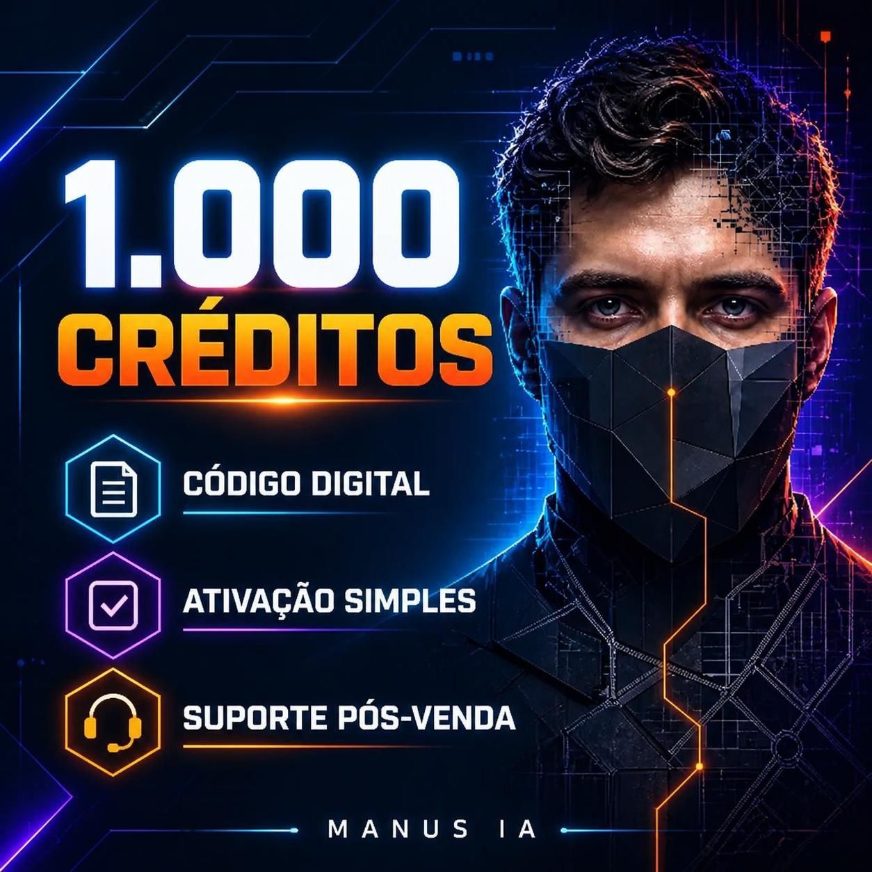 1000 Créditos Manus para contas criada nos ultimos 3 meses