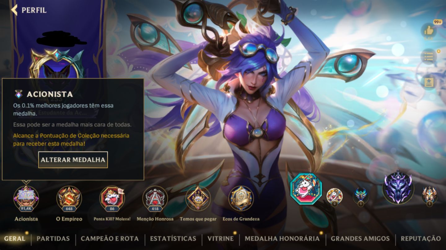 CONTA WILD RIFT - ROSA DE CRISTAL FULL, ABATE ROSA DE CRISTAL, 97k coleção