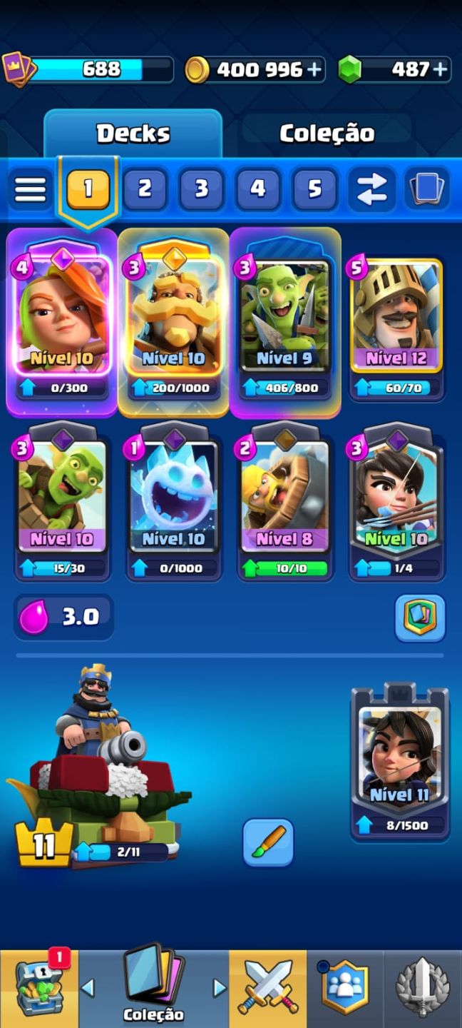Contas de Clash Royale - Mínimo 1K Troféus