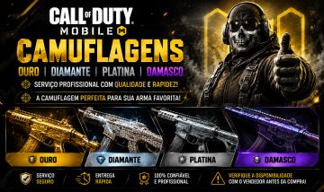 CALL OF DUTY: MOBILE | CAMUFLAGENS OURO | DIAMANTE | PLATINA | DAMASCO