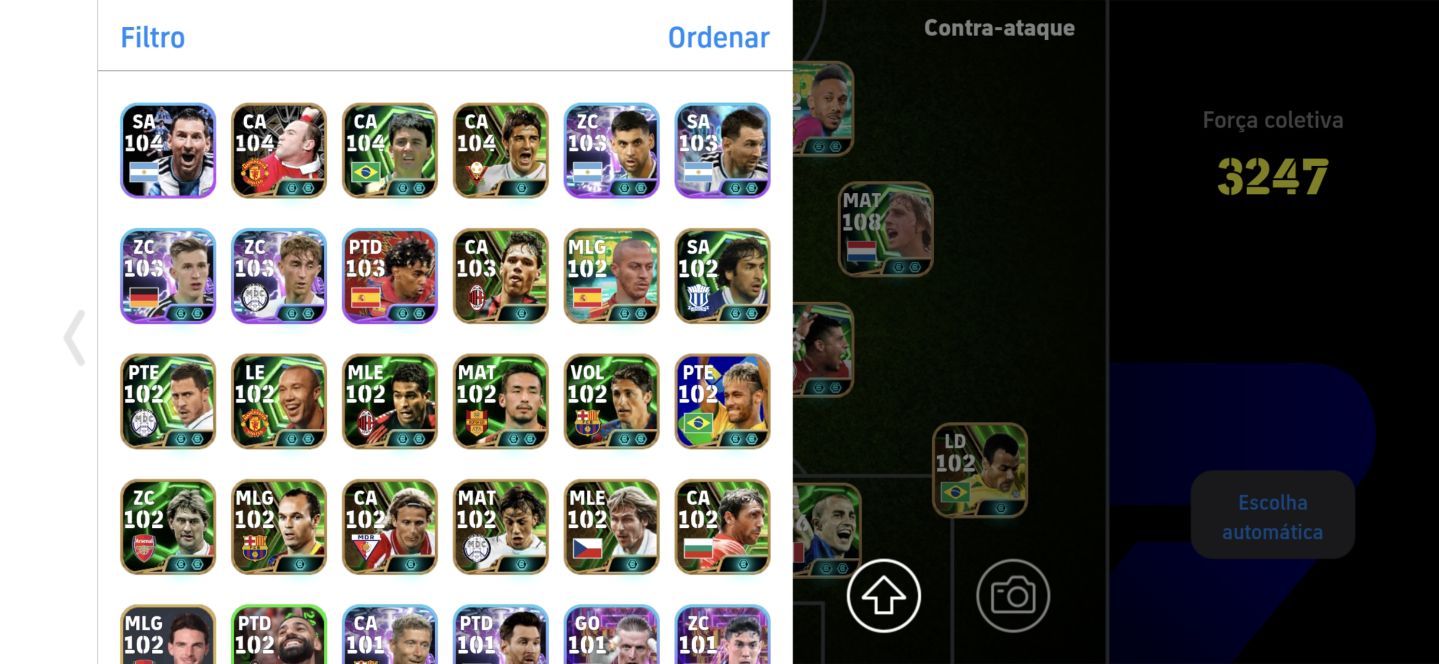 Conta efootball com várias lendas
