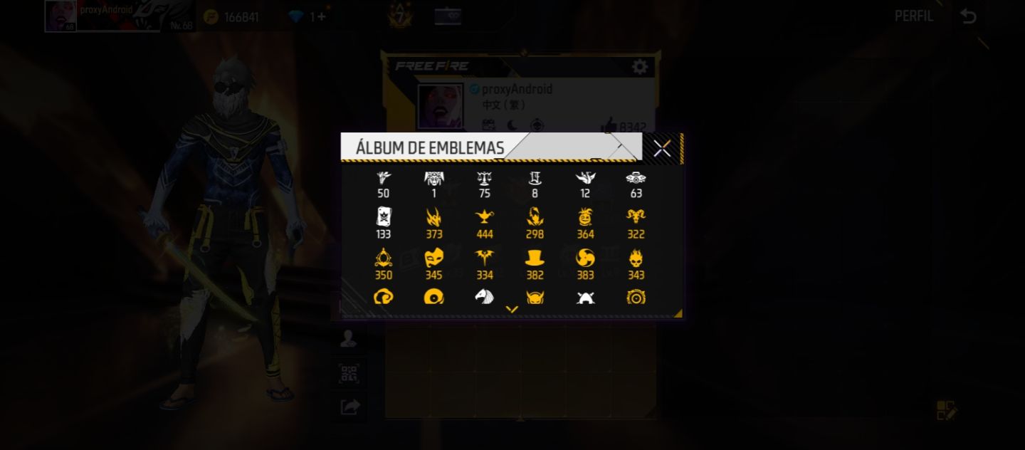 Conta de FF com 8 anos, prime 7